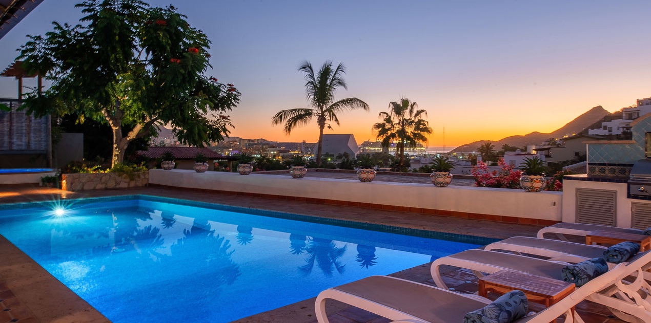 Incredible poolside during sunset
