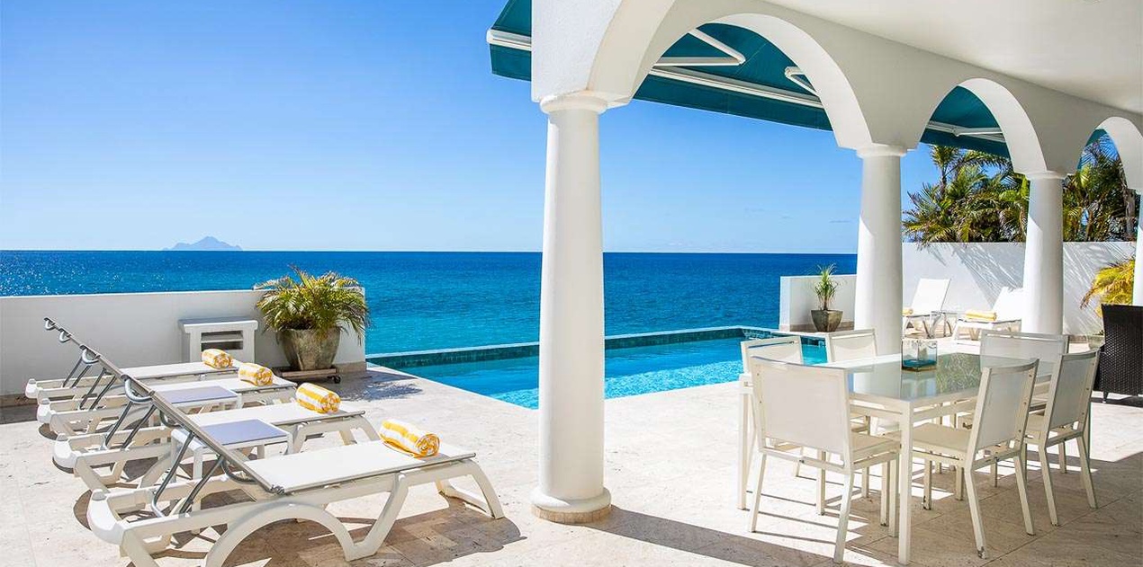 Villa Pool at PIE FAR, Beachfront/Cupecoy, St. Martin