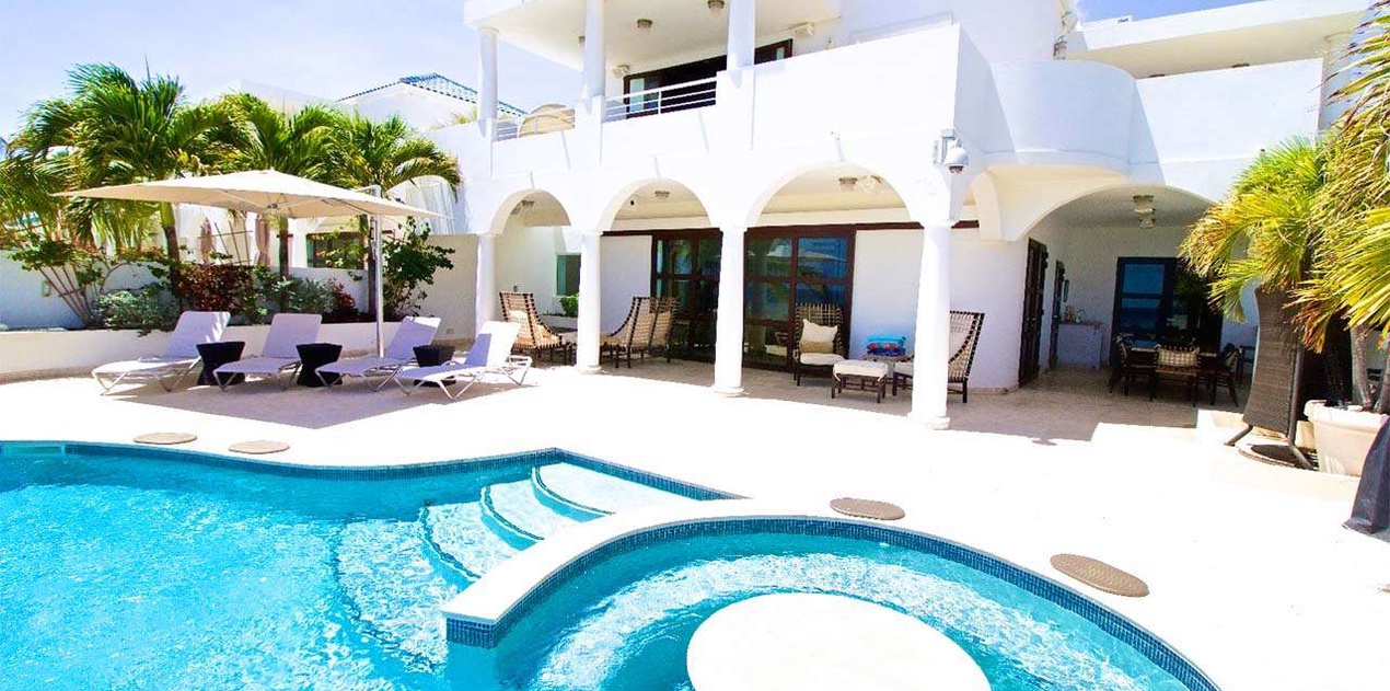 Villa Pool at PIE BAH, Beachfront/Cupecoy, St. Martin