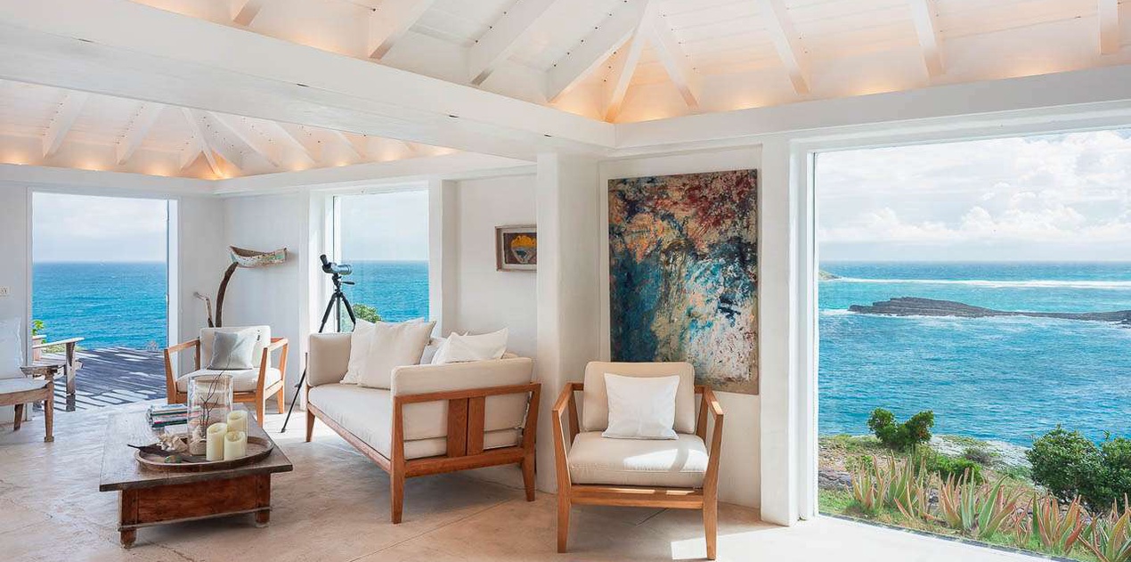Living Room at WV MBA, Pointe Milou, St. Barthelemy