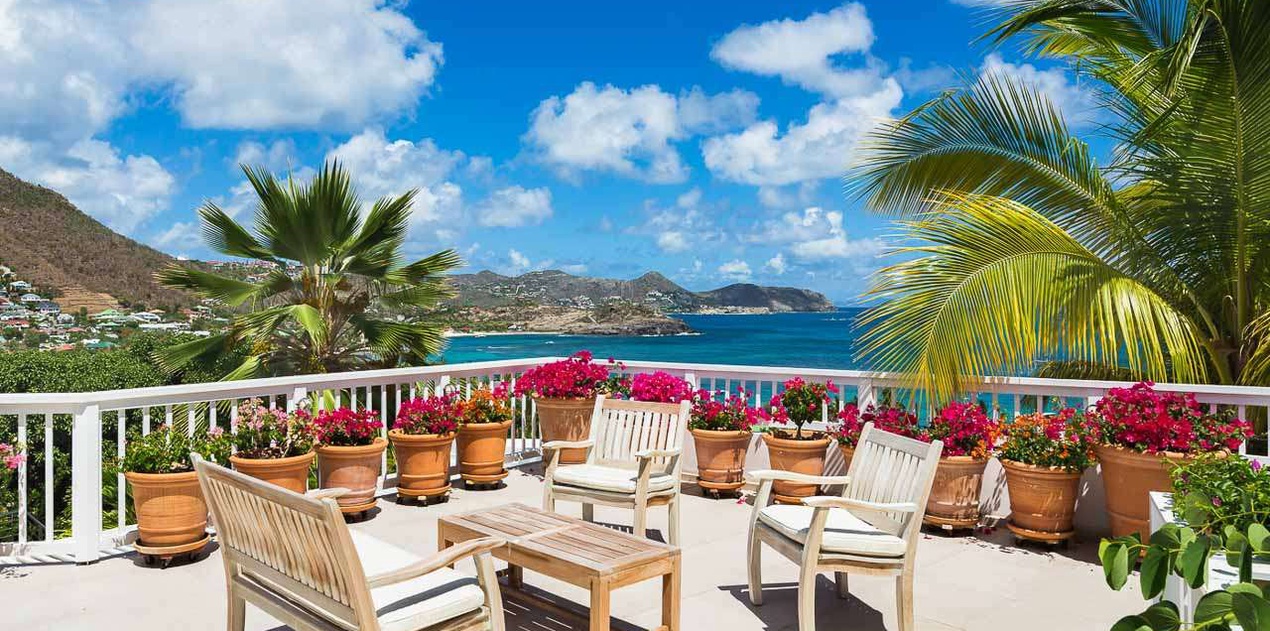 Patio at WV LUZ, Camaruche, St. Barthelemy