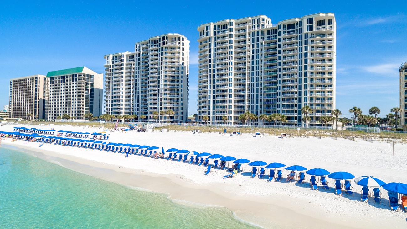 Silver Beach Towers from the beach
