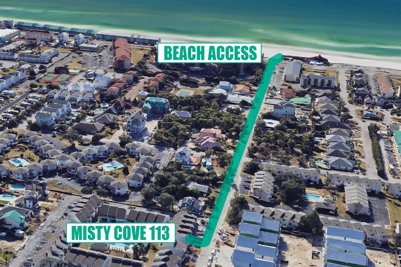 Misty Cove 113 Beach Access Map