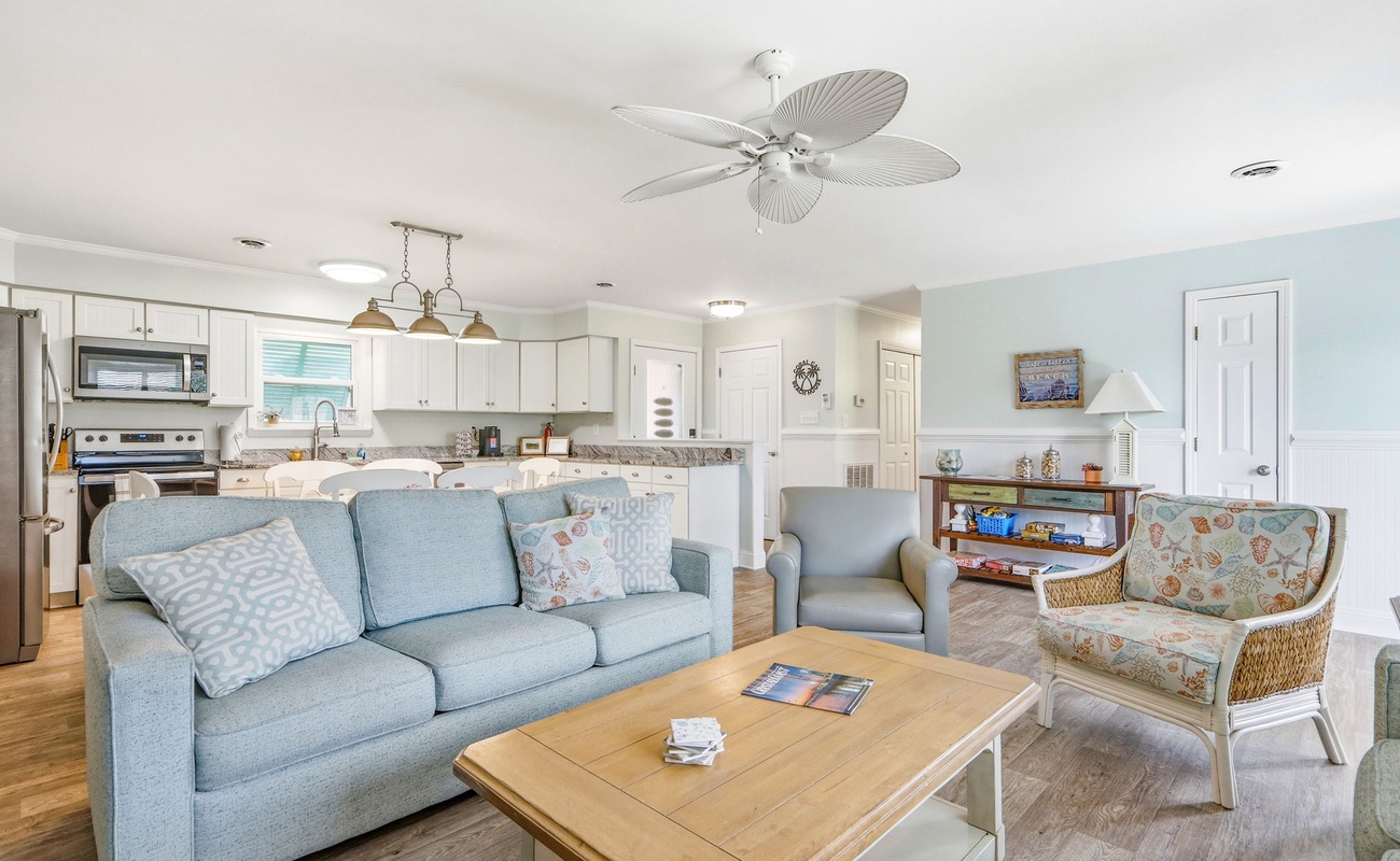 Open Living Room & Kitchen
