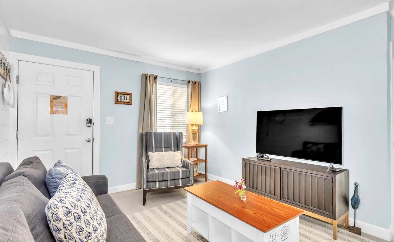 Open Living Space with Sofa Bed