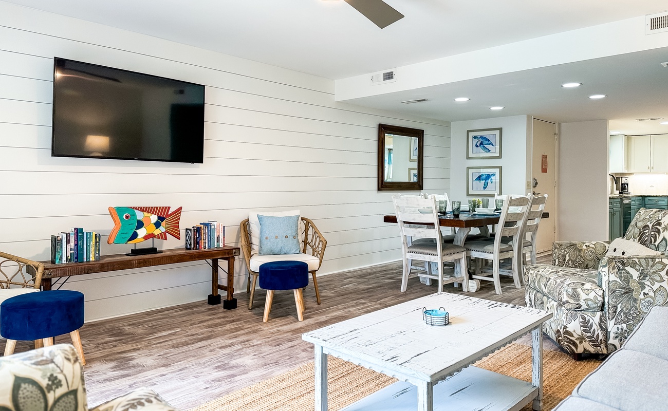 Living Area with Balcony and Pool Access