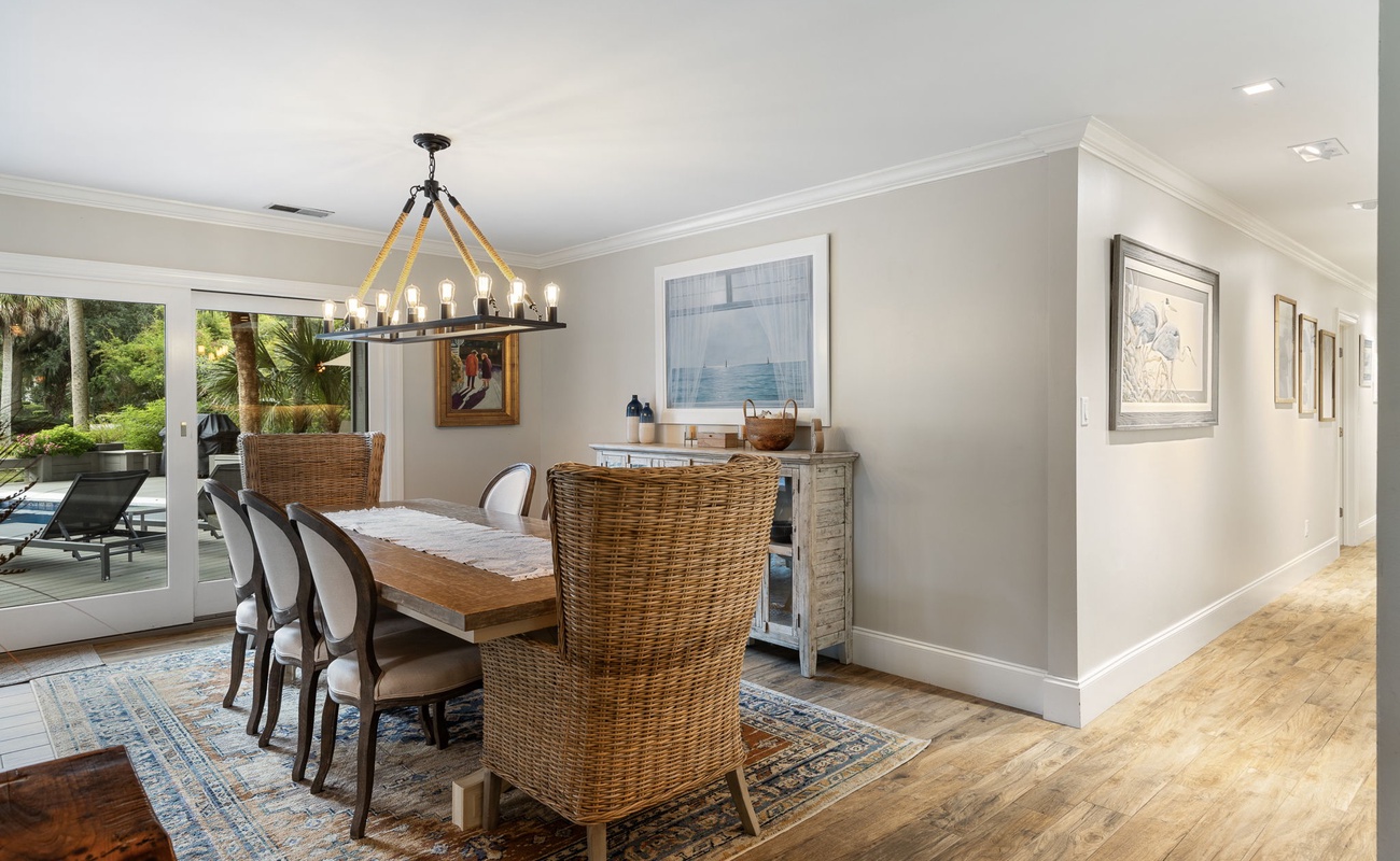 Dining Area off Living Room with Seating for 8