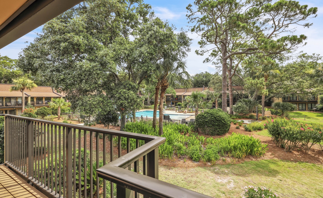 Private Patio with View of Community Pool