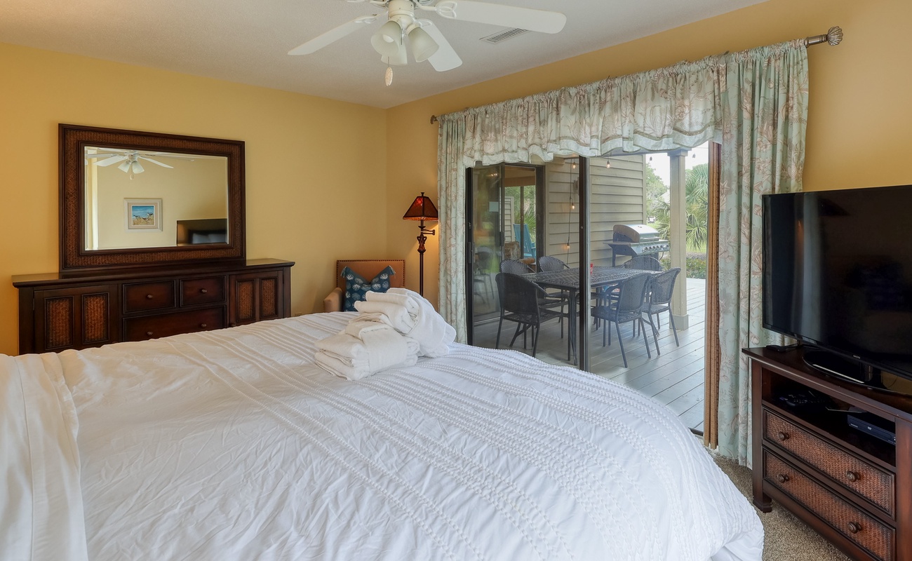 Downstairs Primary Suite with Golf Course Views