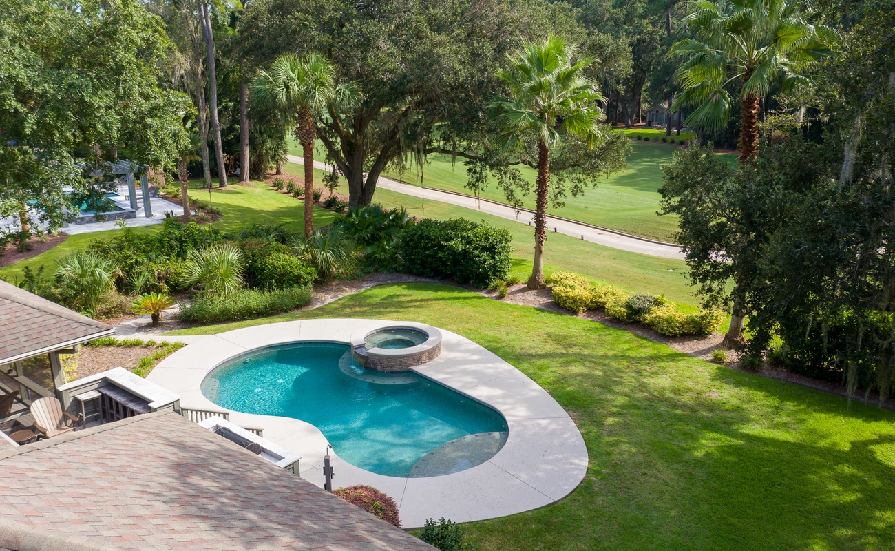 Pool with Views of Heron Pointe Golf Course