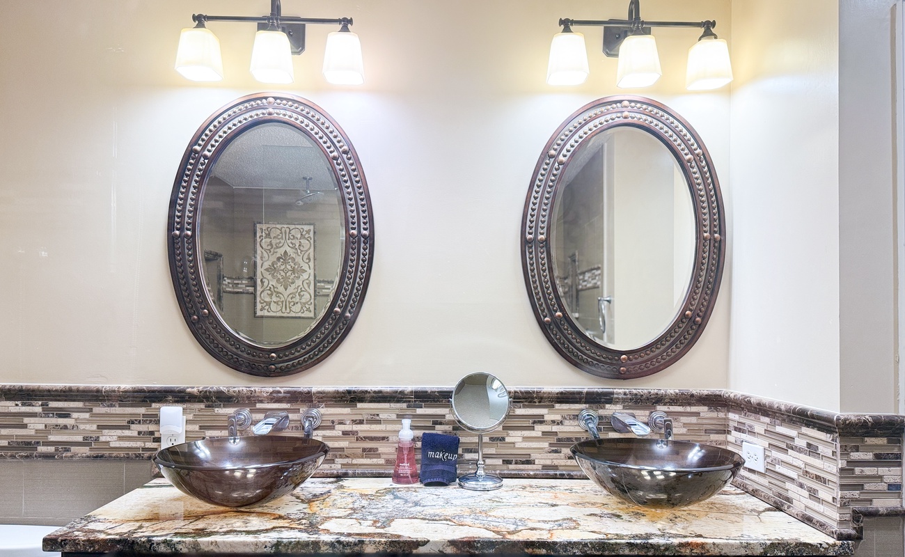 Guest Bathroom with Double Showers