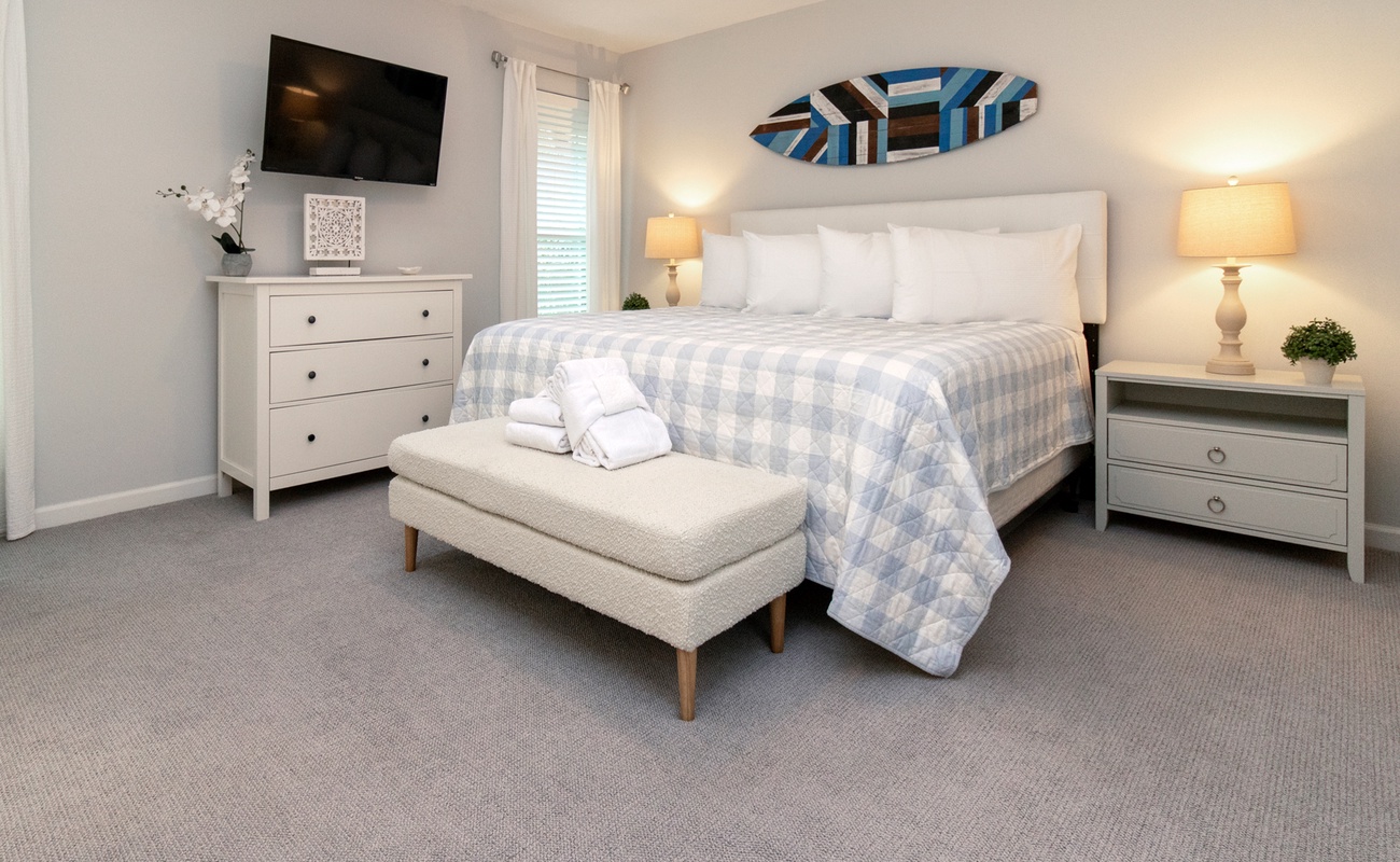 Primary Bedroom with King Bed and Private Bathroom