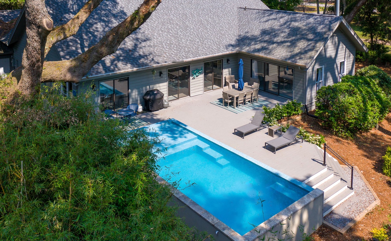 Aerial View of Pool Deck