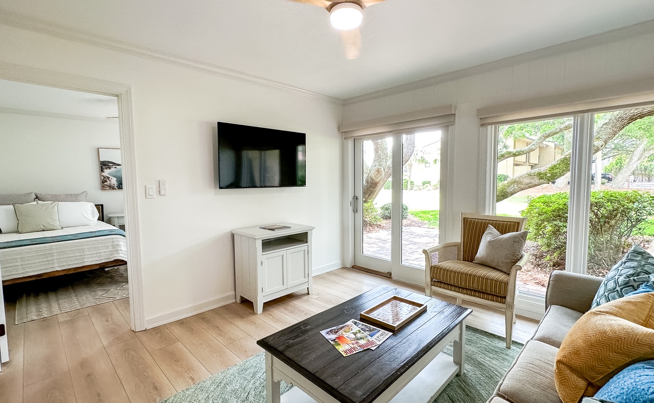 Den with Direct Patio Access