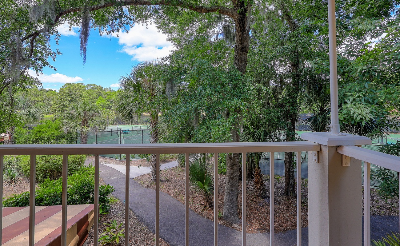 Balcony with Tennis Court Views