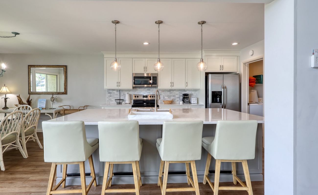Kitchen and Large Island