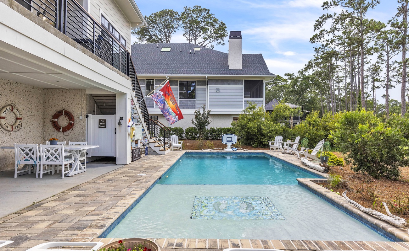 Private Pool with Views of Marsh