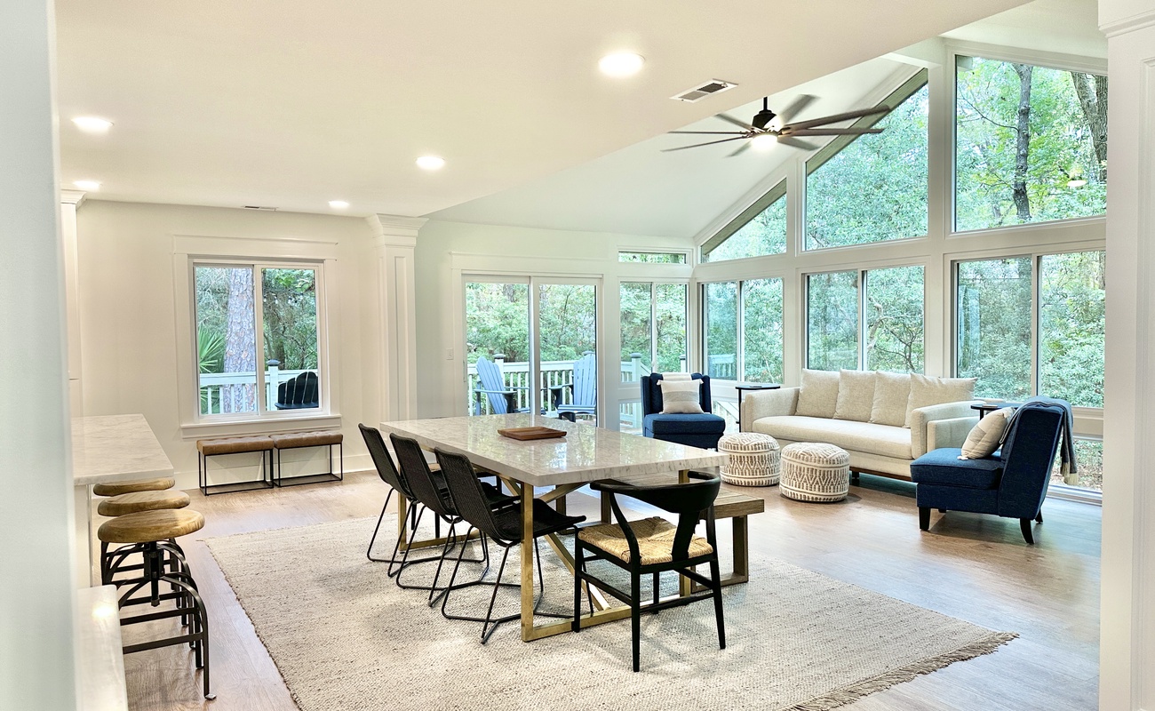 Open Floorplan with Kitchen~ Dining~ and Seating Area