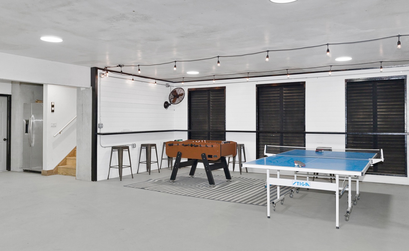 Game Room in the Garage