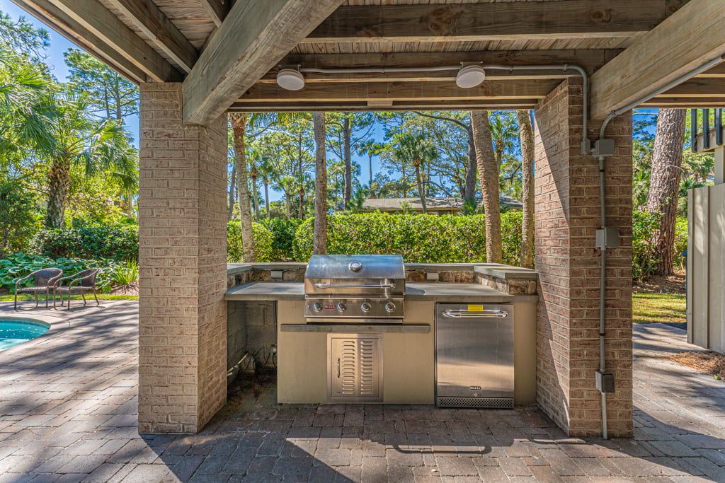 Poolside Grilling Area
