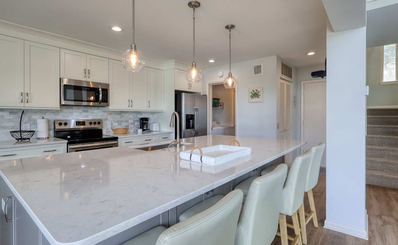 Kitchen and Large Island