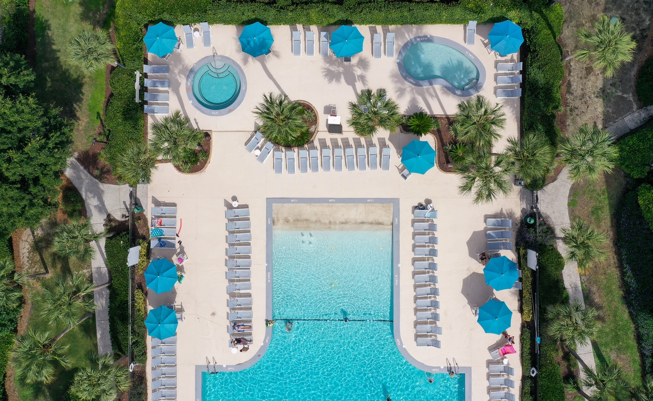 Aerial Photo of Shorewood Pool~ Kiddie Pool and Hot Tub