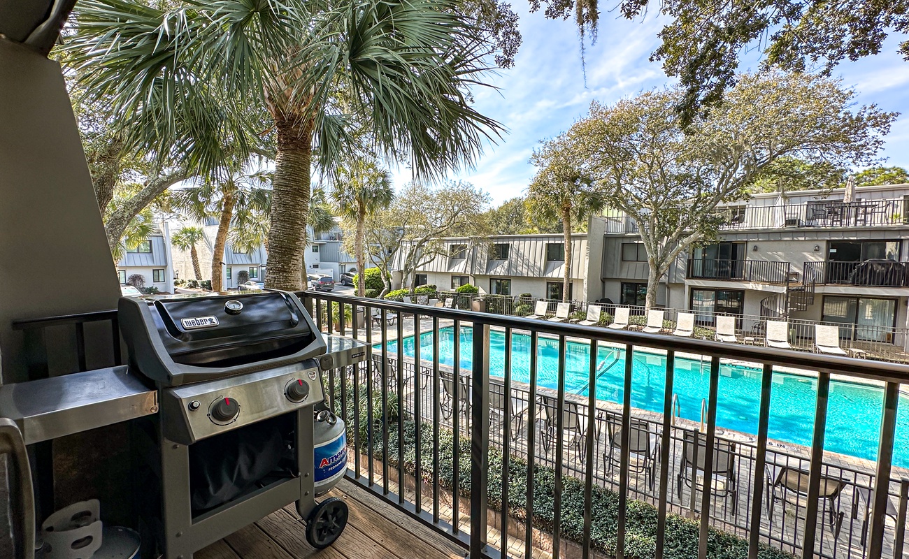 Grill on Balcony from Living Area