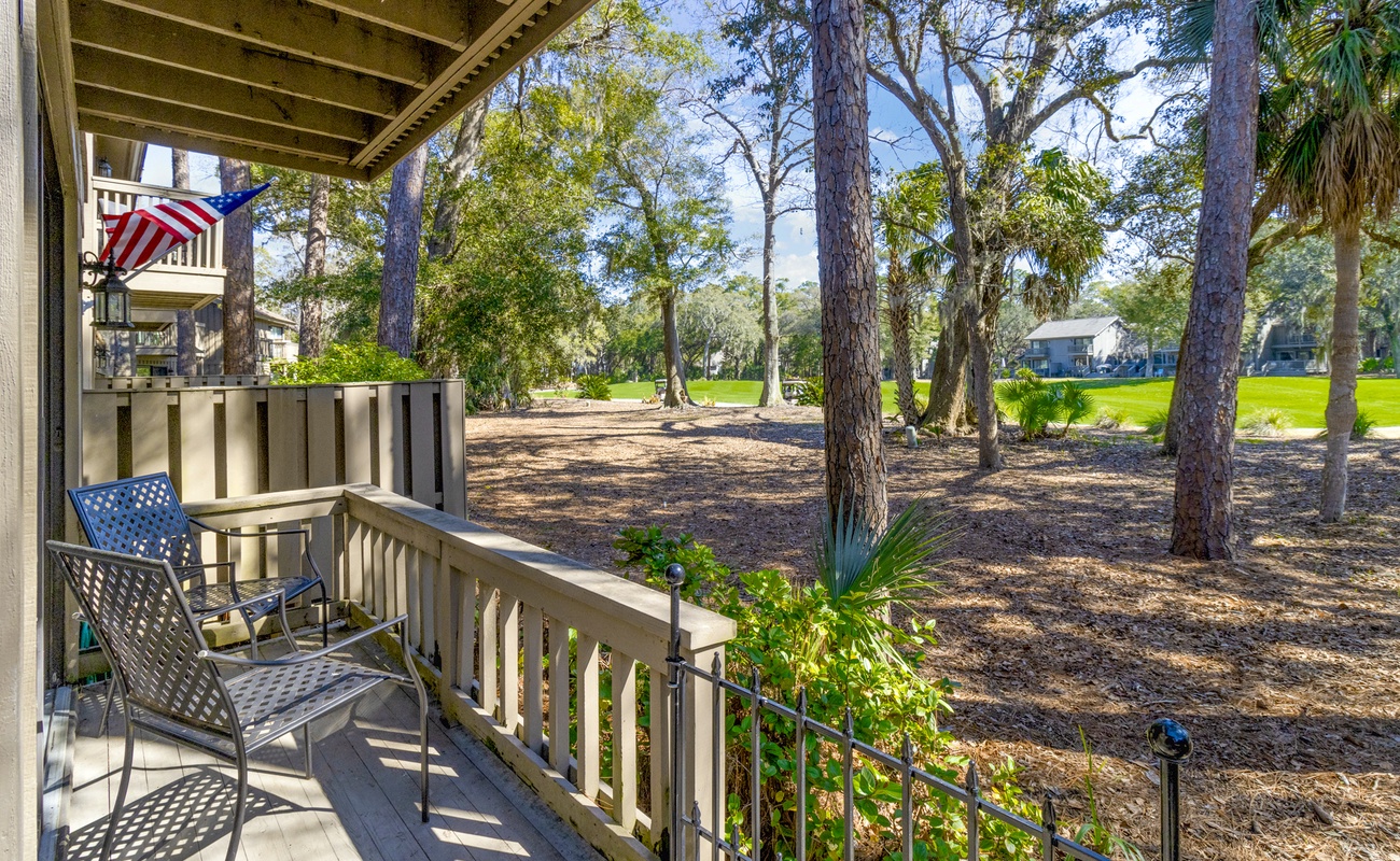 Private Patio with View of the Robert Trent Jones Golf Course