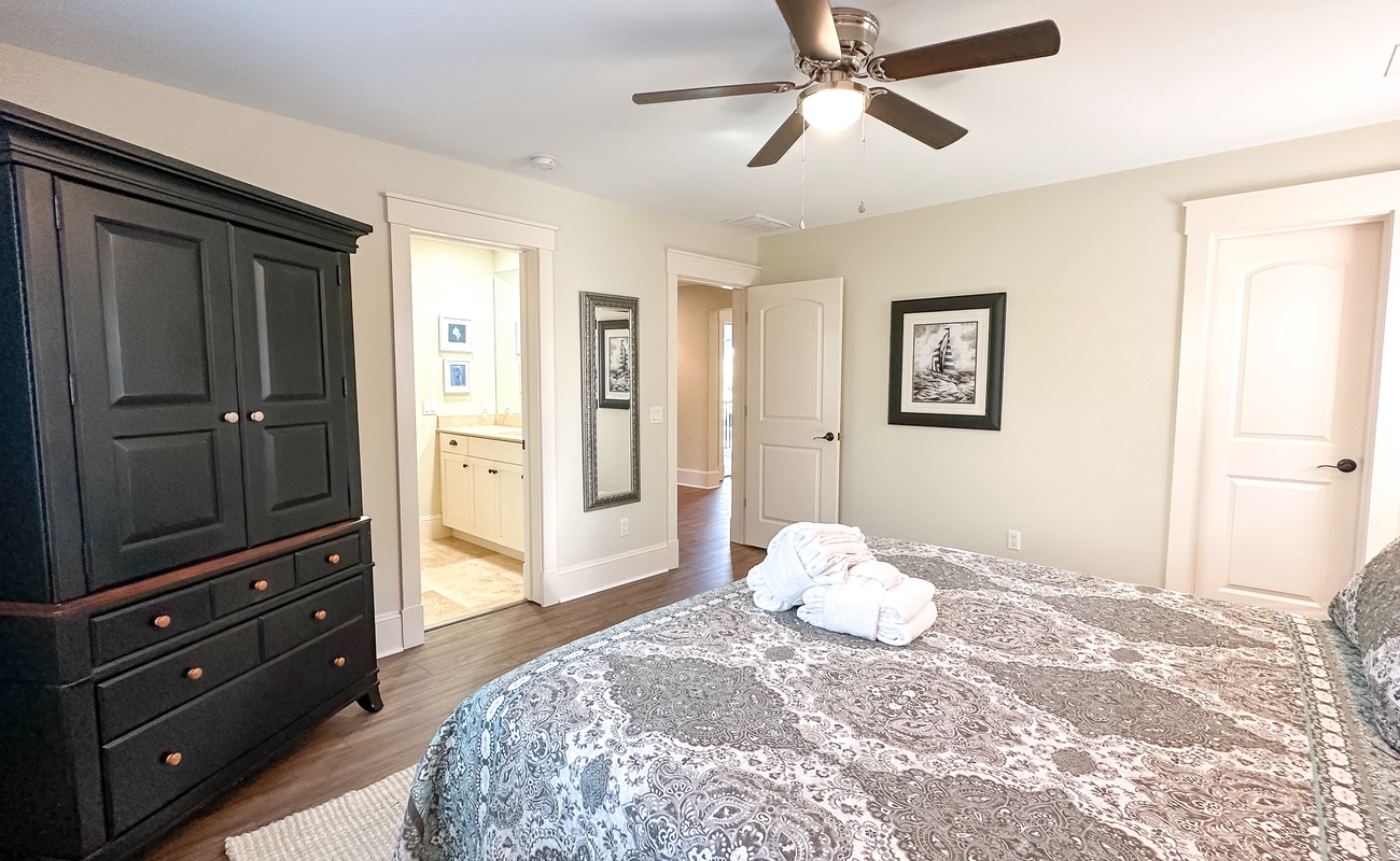 Upstairs King Suite #1 with Connecting Bath with King Suite #2