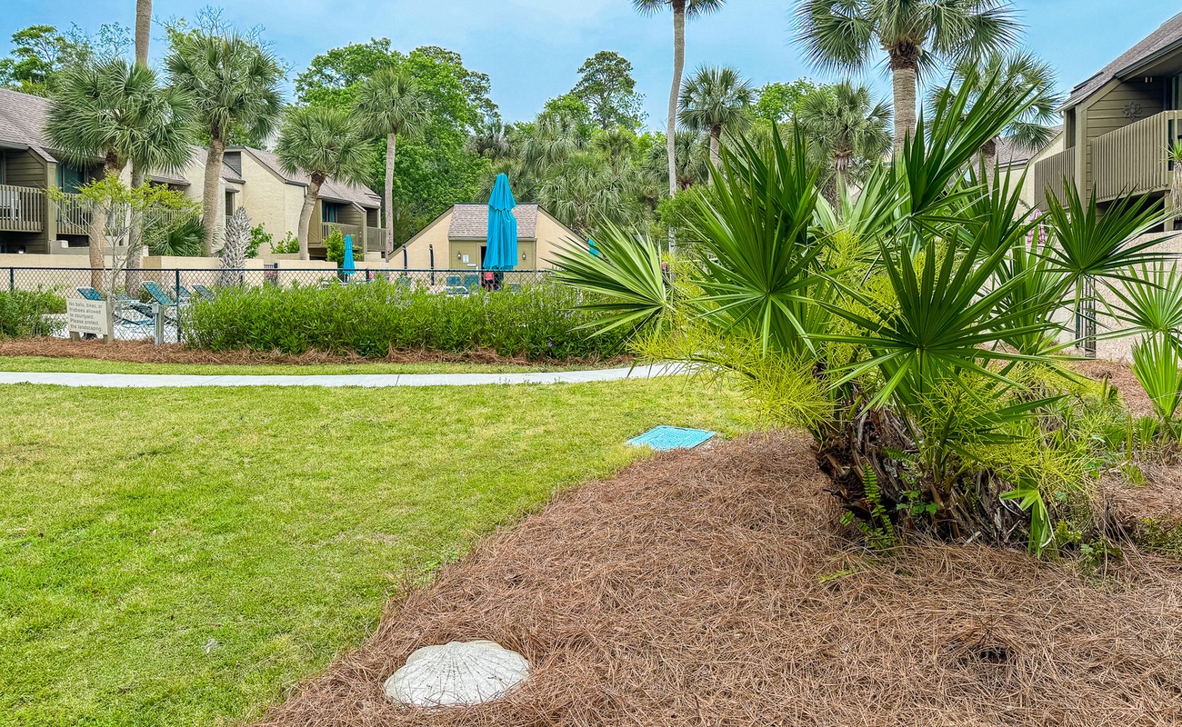 Walkway to Pool from Private Courtyard