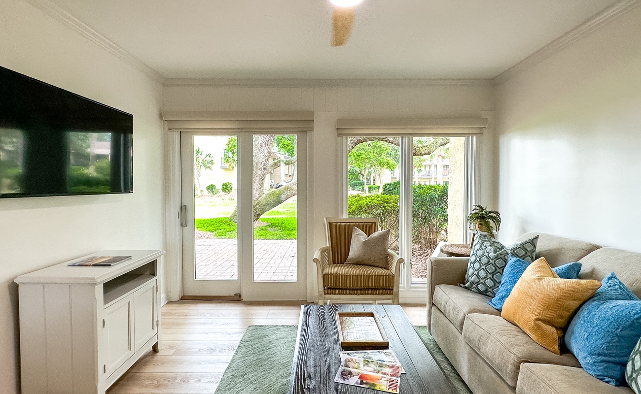 Den with Direct Patio Access