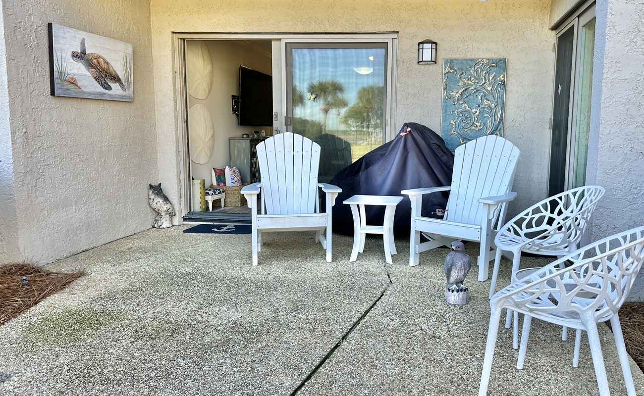 Patio with Lagoon Views