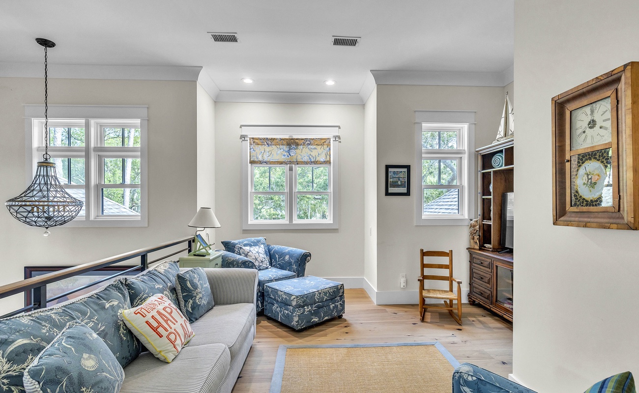 Upstairs Landing with 2nd Living Space and Three Bedrooms