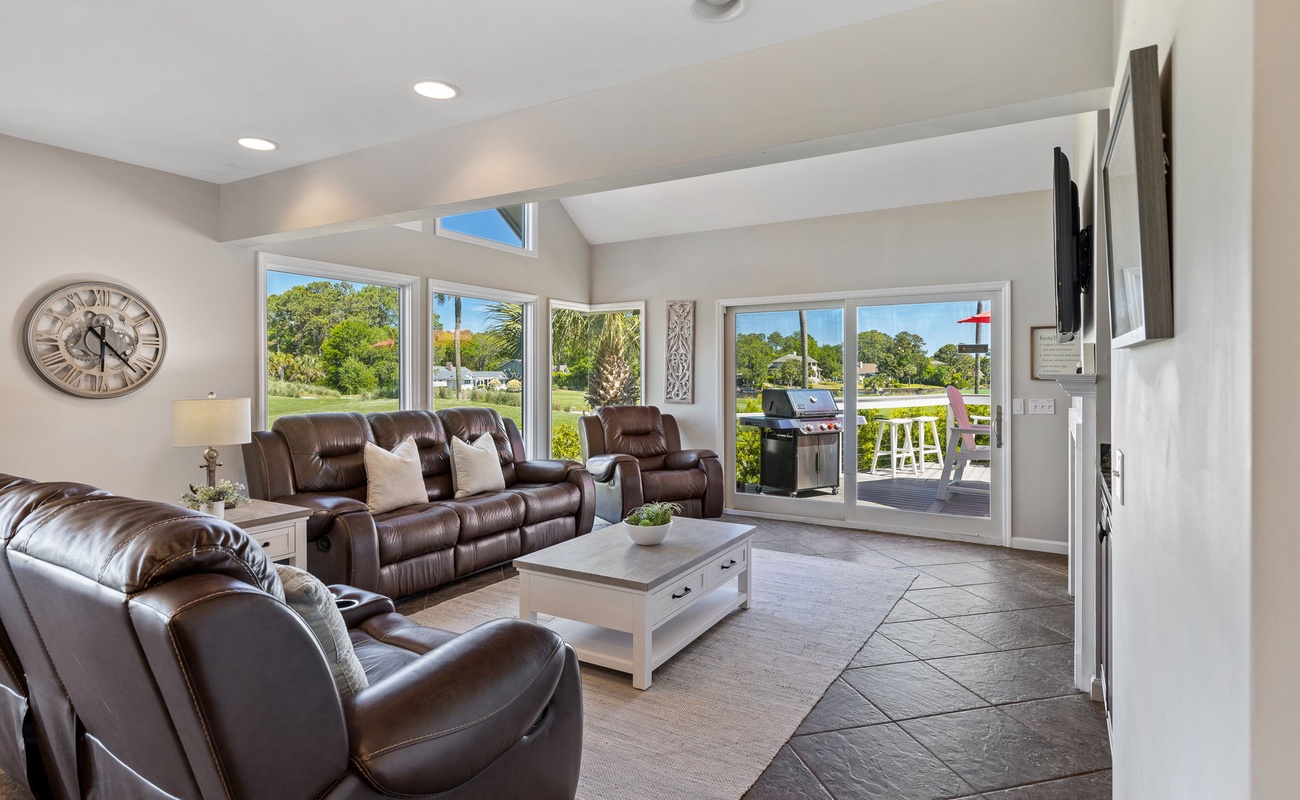 Living Area with Access to Pool Deck