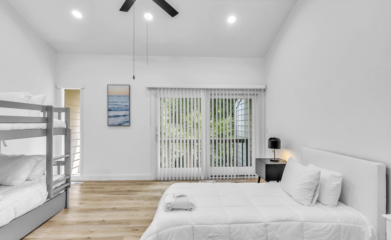 Guest Bedroom with Full and Bunk Bed