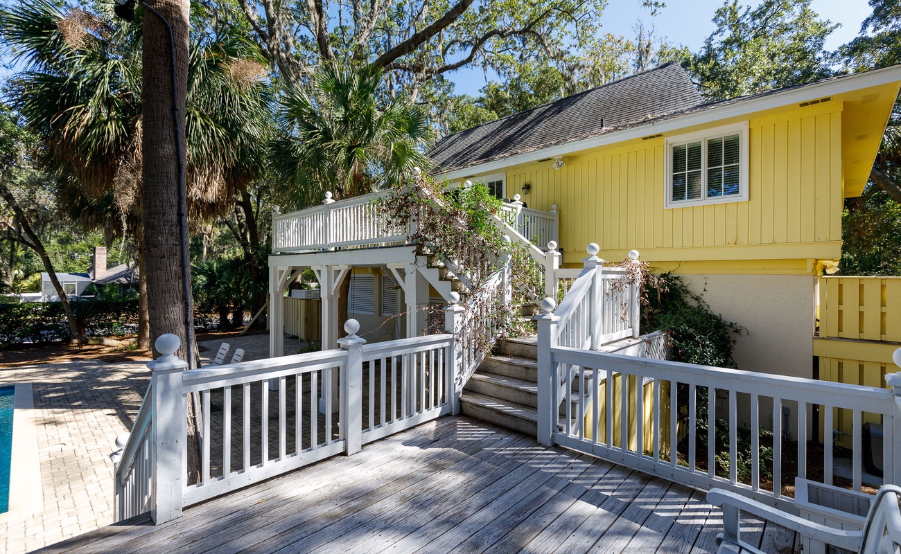 Stairs from Primary Suite Balcony