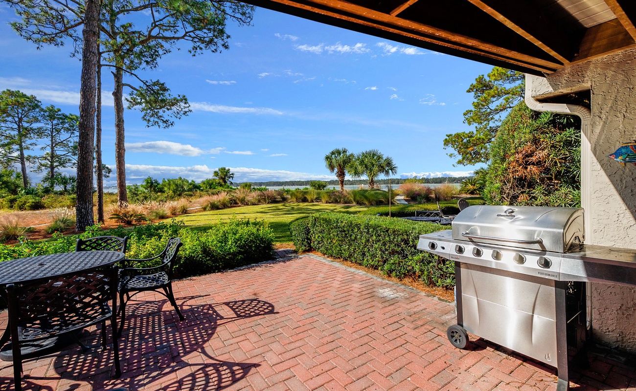 Patio with Grill and Beach Access