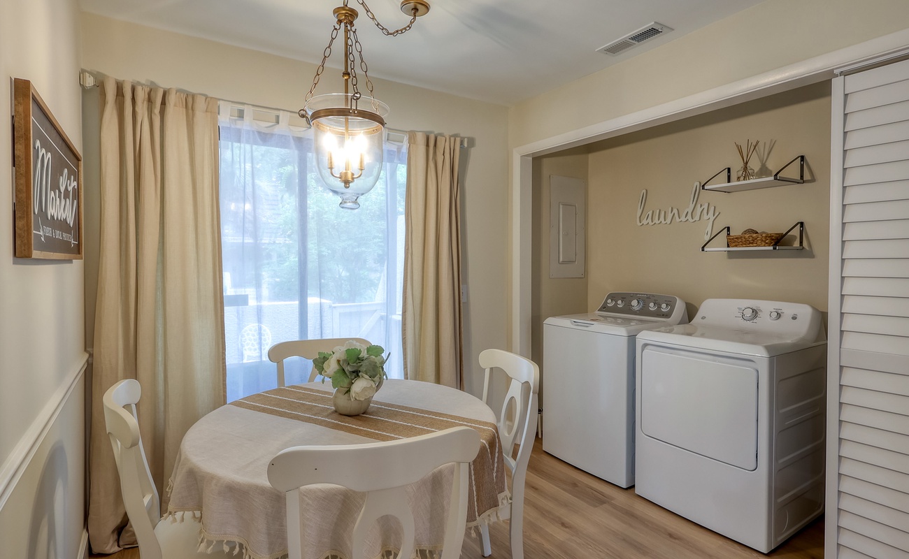 Breakfast Table and Laundry Closet