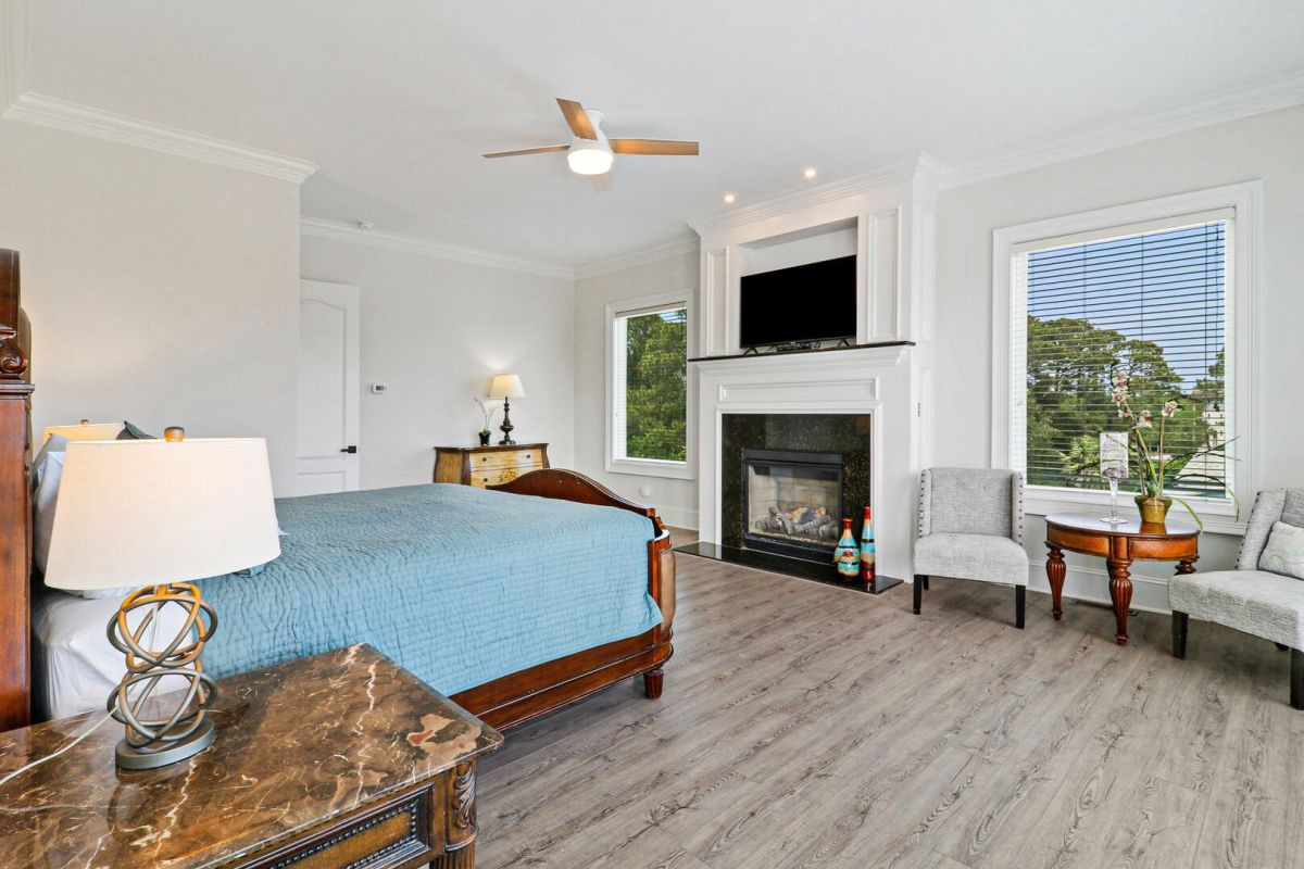 Primary Bedroom on Top Floor with Private Balcony