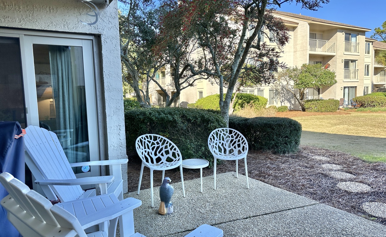 Patio with Lagoon Views