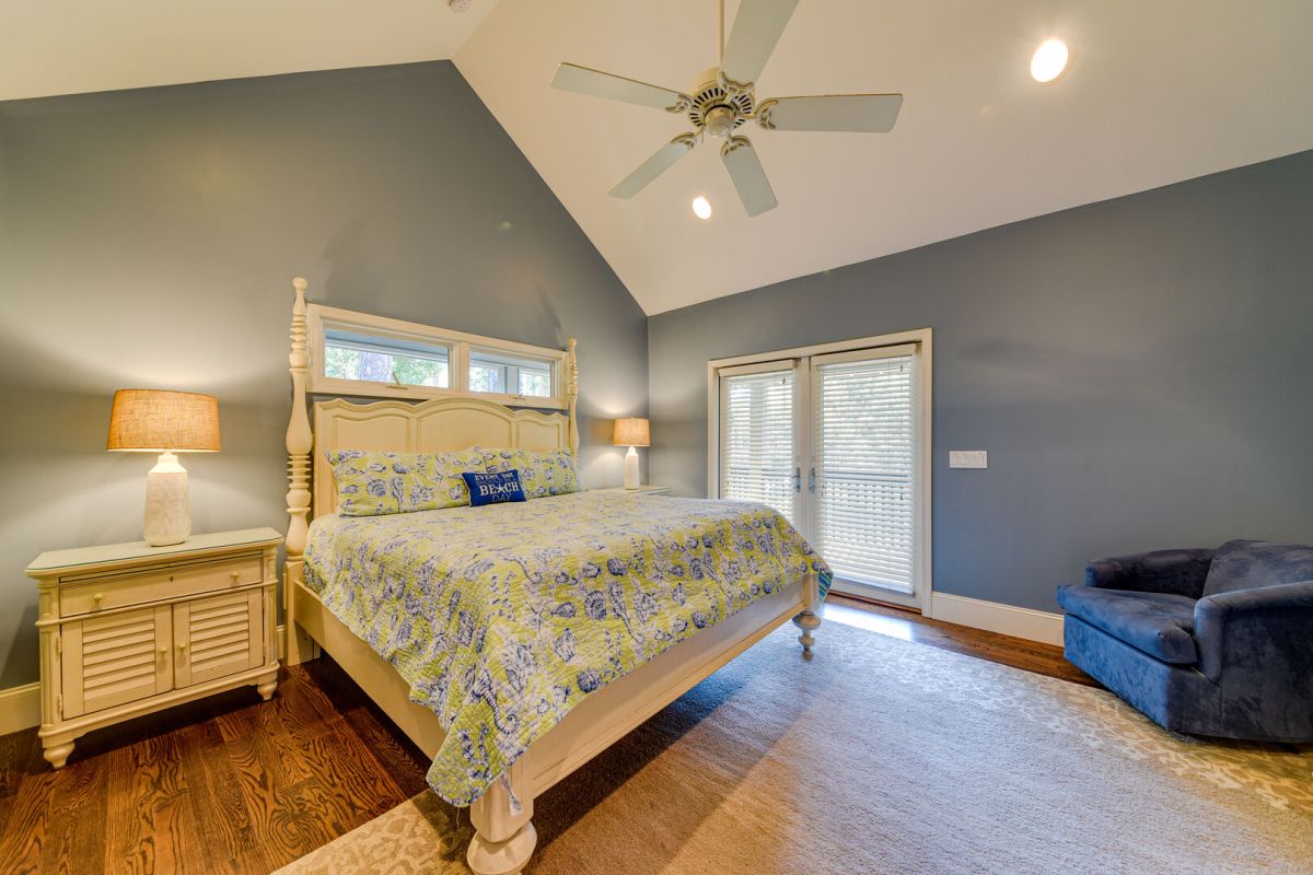 2nd Floor Primary Suite with King Bed and Deck Access