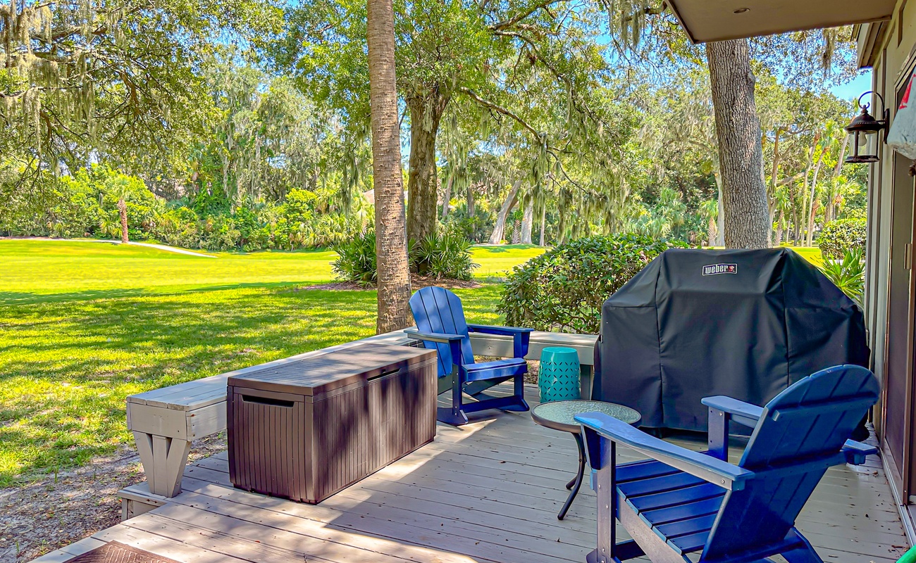 Patio with Golf Views and Steps to Pool