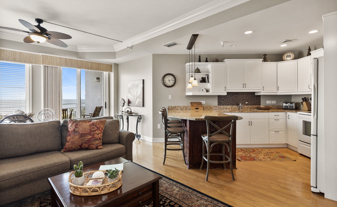 Living Area to Kitchen