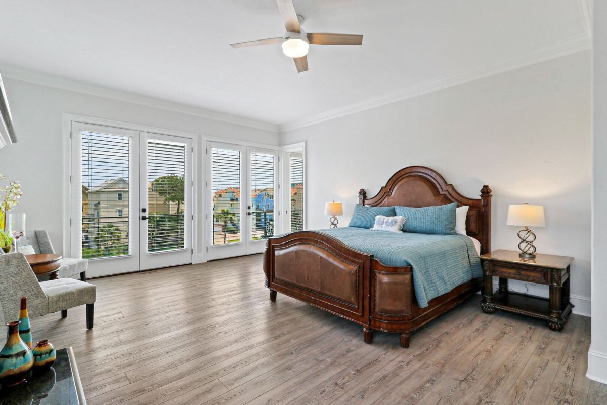 Primary Bedroom on Top Floor with Private Balcony