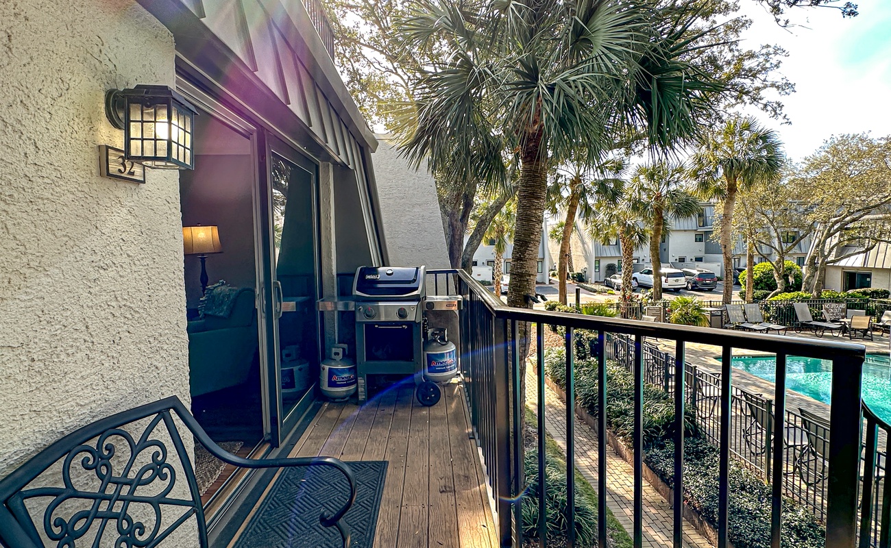 Grill on Balcony from Living Area