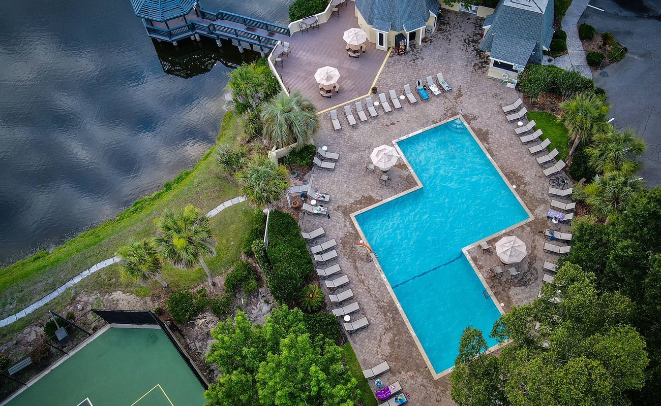 Aerial View of Evian Community Amenities