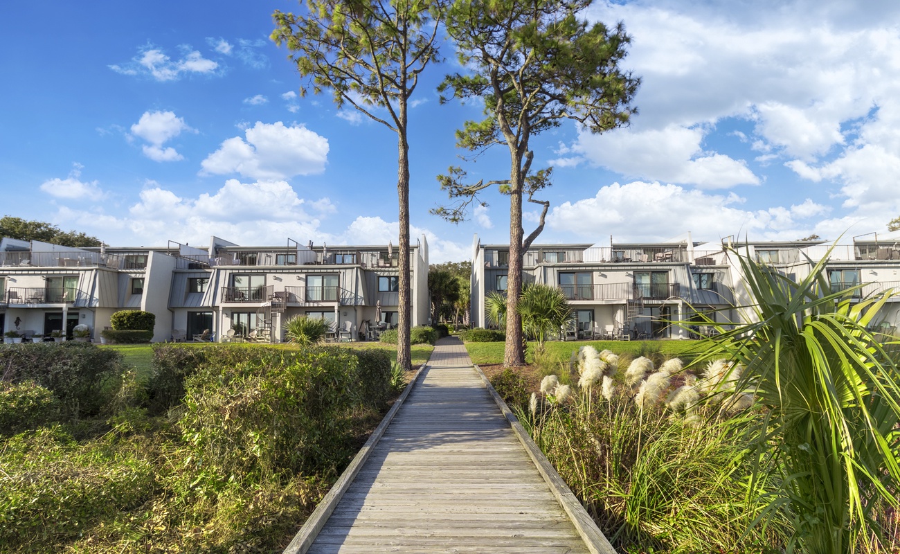 Ocean Club Exterior from Beach Path