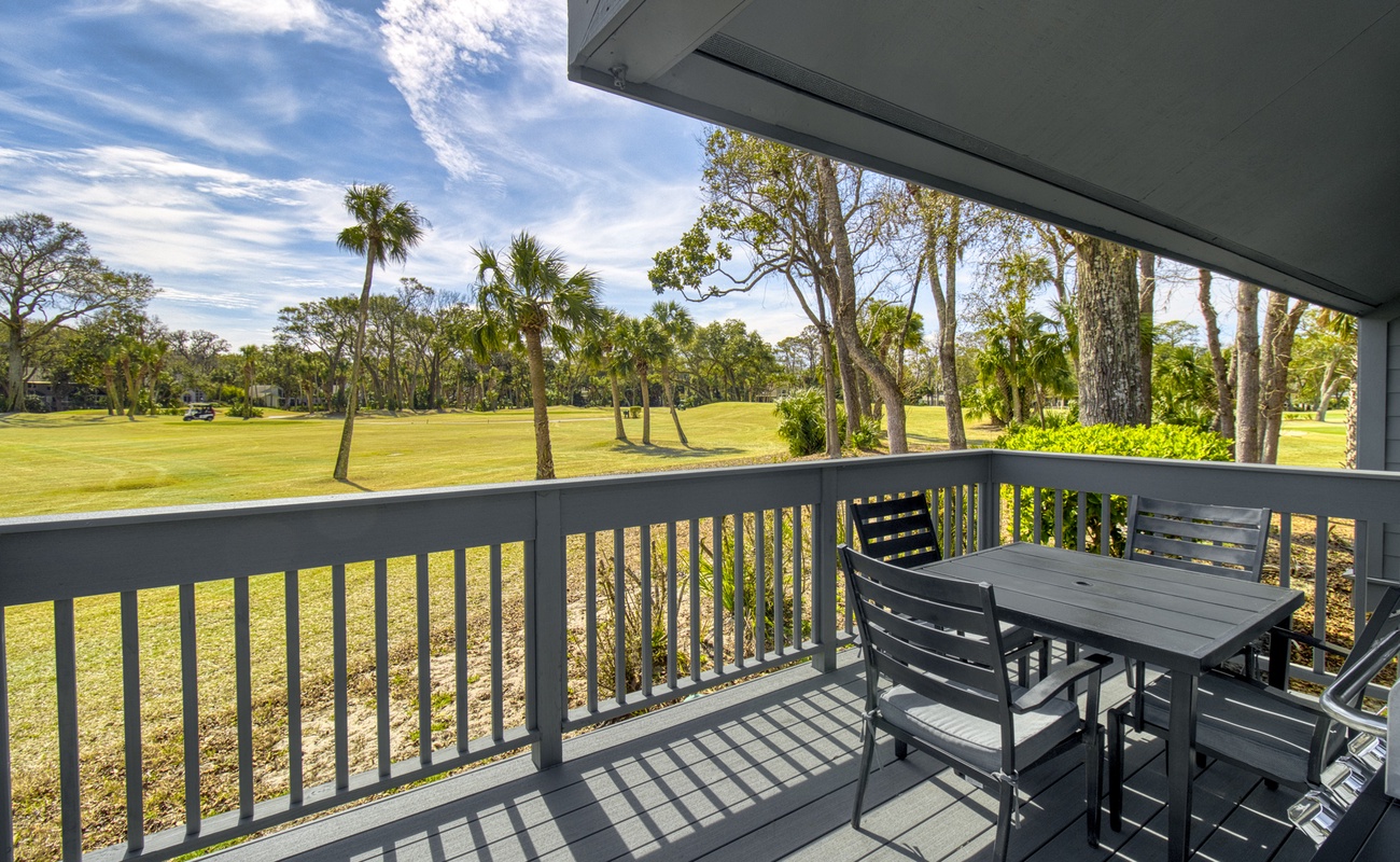 Private Deck Overlooking Golf Course