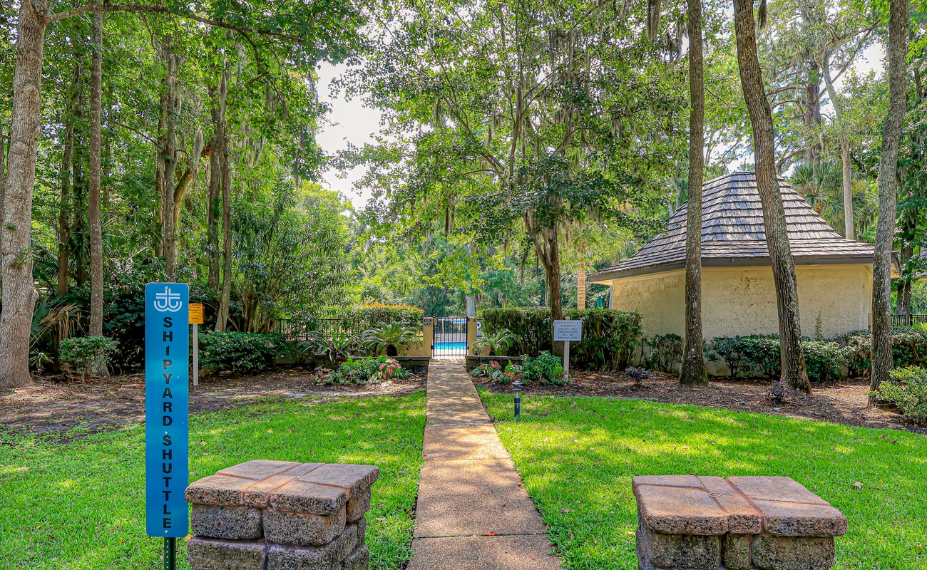 Community Pool Entrance