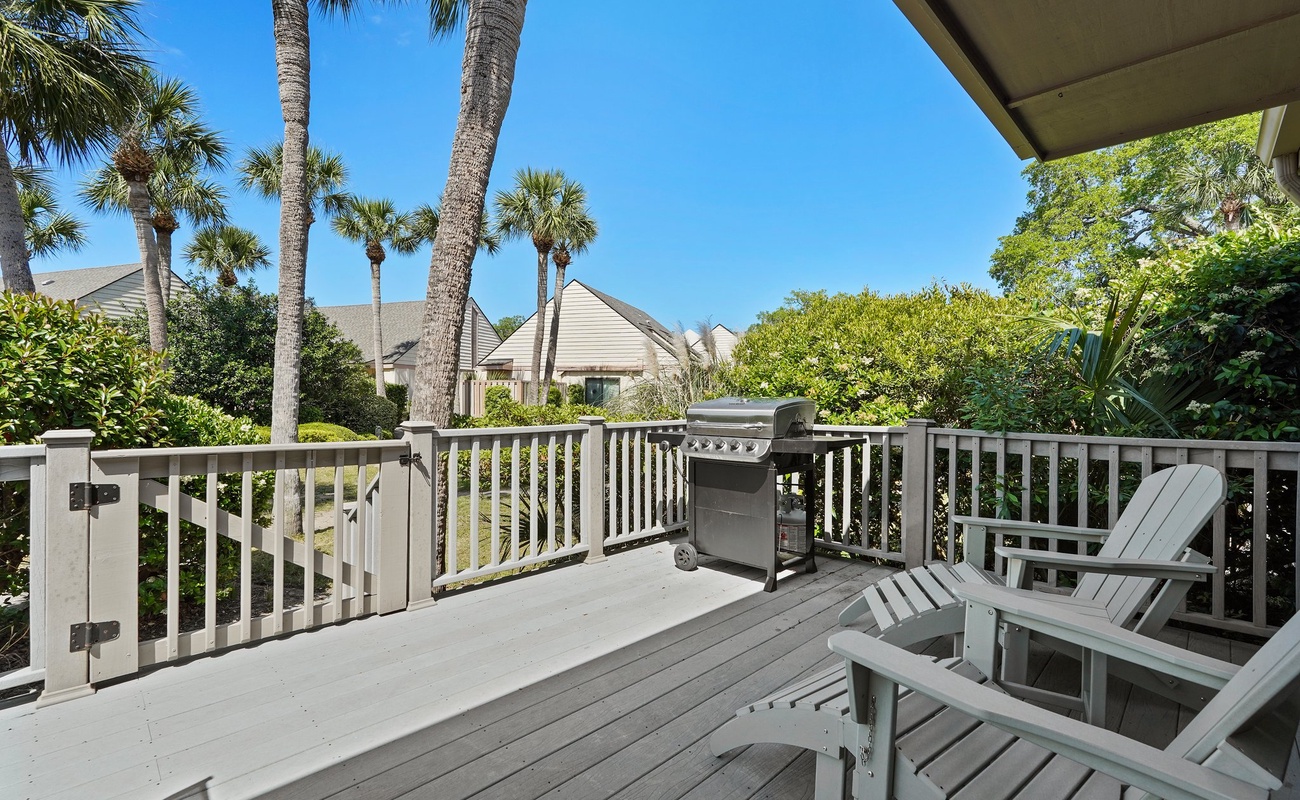 Private Deck with Grill and Walking Path to Pool